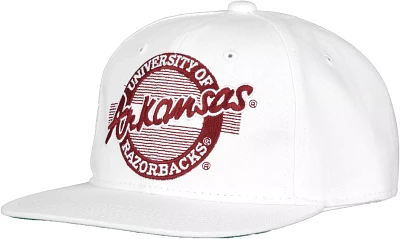 The Game Men's Arkansas Razorbacks White Circle Adjustable Hat