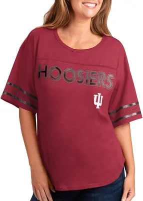 G-III For Her Women's Indiana Hoosiers Crimson Extra Point T-Shirt