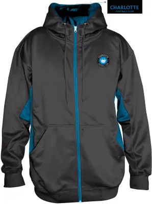 MLS Big & Tall Charlotte FC Black Fleece Full-Zip Hoodie