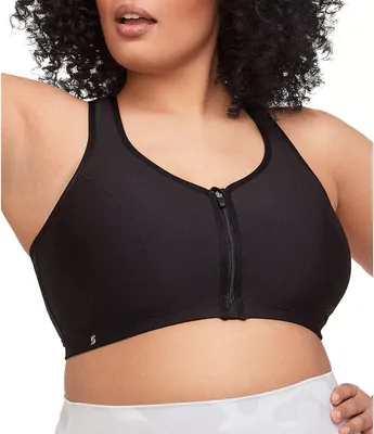 Glamorise Women's Zip Up Front-Closure Sports Bra