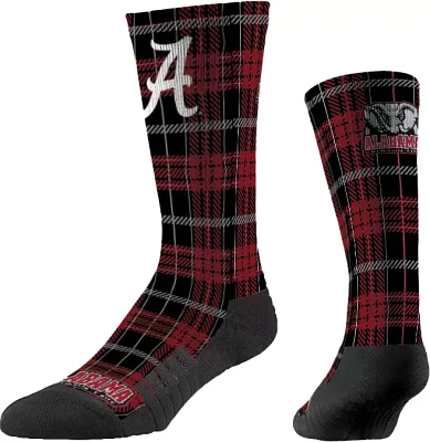 Strideline Alabama Crimson Tide Plaid Crew Socks