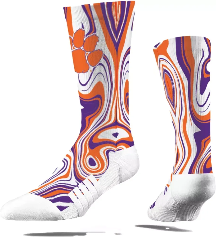 Strideline Clemson Tigers Oil Slick Crew Socks