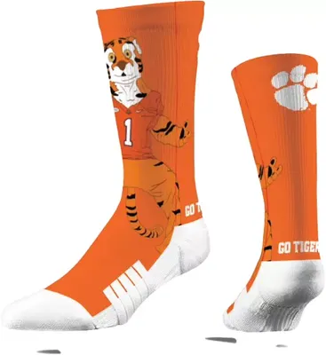 Strideline Clemson Tigers Mascot Crew Socks