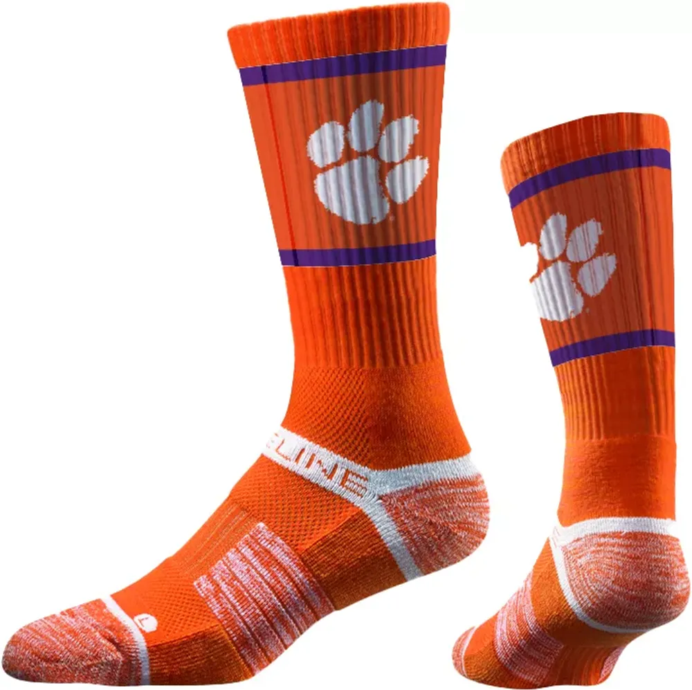 Strideline Clemson Tigers Logo Crew Socks