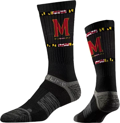Strideline Maryland Terrapins Logo Crew Socks