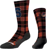 Strideline Syracuse Orange Plaid Crew Socks