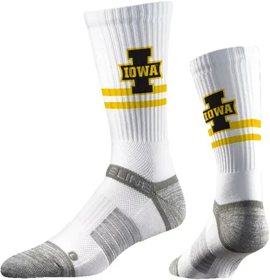 Strideline Iowa Hawkeyes Logo Crew Socks