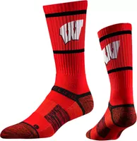 Strideline Wisconsin Badgers Logo Crew Socks