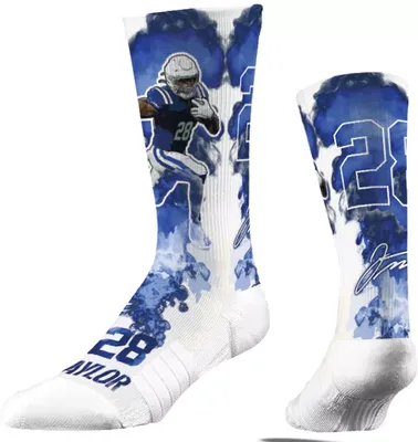 Strideline Indianapolis Colts Jonathan Taylor Fog Crew Socks