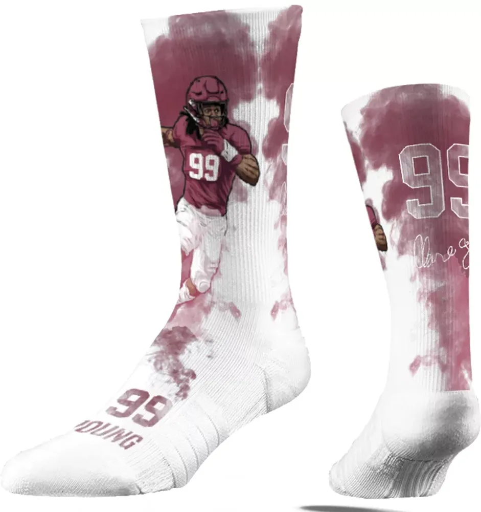 Strideline Washington Commanders Chase Young Fog Crew Socks