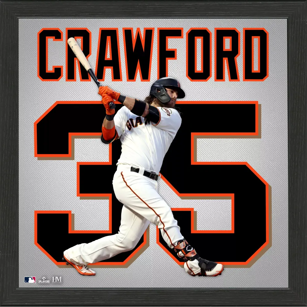 Highland Mint San Francisco Giants Brandon Crawford Impact Jersey Framed Photo