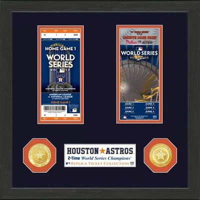 Highland Mint 2022 World Series Champions Houston Astros 2-Time Champs Bronze Coin & Ticket Collection
