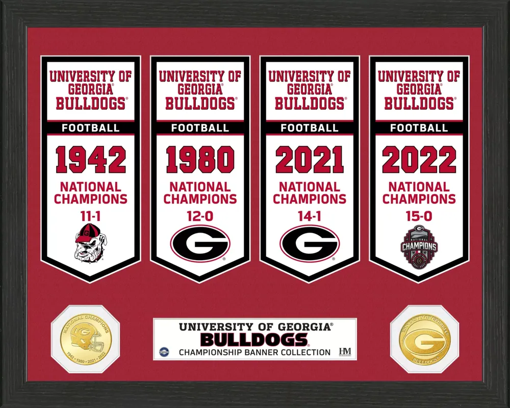 Highland Mint 2022 College Football National Champions Georgia Bulldogs Banner Collection Photo Mint