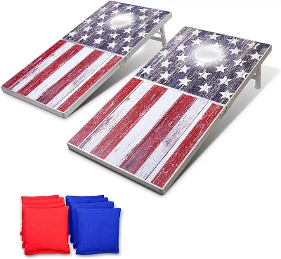 GoSports 4' x 2' LED Folding Cornhole Set