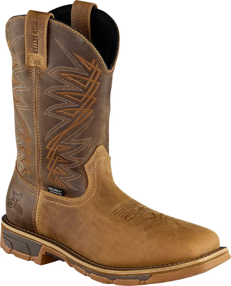 Irish Setter Men's Marshall 11" Waterproof Leather Pull-On Work Boots