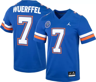 Jordan Men's Florida Gators Danny Wuerffel #11 Blue ‘Ring Of Honor' Replica Football Jersey