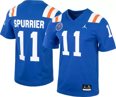 Jordan Men's Florida Gators Steve Spurrier #11 Blue ‘Ring Of Honor' Replica Football Jersey