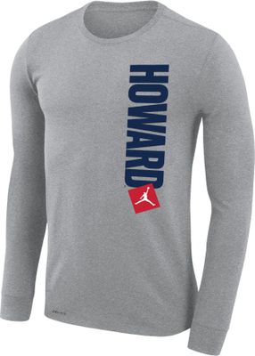 Jordan Men's Howard Bison Grey Dri-FIT Legend Long Sleeve T-Shirt