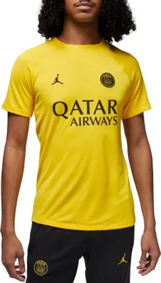 Jordan Paris Saint-Germain '22 Fourth Yellow Prematch Jersey