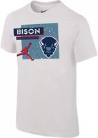 Jordan Youth Howard Bison White Core Cotton Box Logo T-Shirt