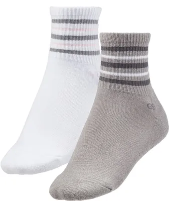 CALIA Women's 1/4 Crew Socks – 2 Pack