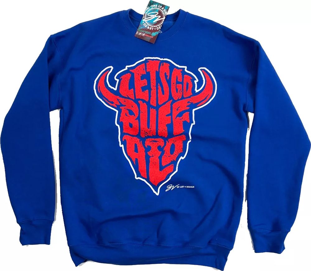 Let's Go Buffalo Red Long Sleeve T-shirt Buffalo 