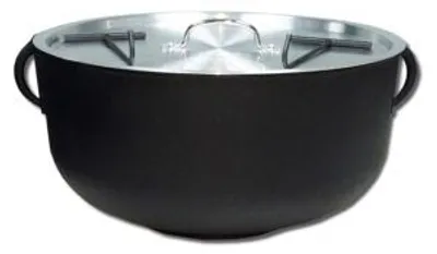 King Kooker 4 Gallon Pre-Seasoned Flat-Bottomed Cast Iron Pot