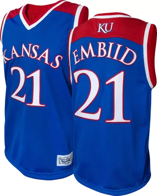 Original Retro Brand Men's Kansas Jayhawks Royal Joel Embiid Replica Basketball Jersey
