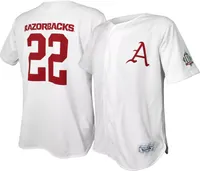 Retro Brand Men's Arkansas Razorbacks White Replica Baseball Jersey