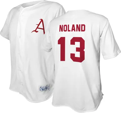 Retro Brand Men's Arkansas Razorbacks Connor Noland  #13 White Replica Basketball Jersey