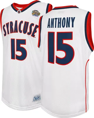 Original Retro Brand Men's Syracuse Orange White Carmelo Anthony Replica Basketball Jersey