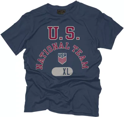 Retro Brand USMNT Wordmark Navy T-Shirt
