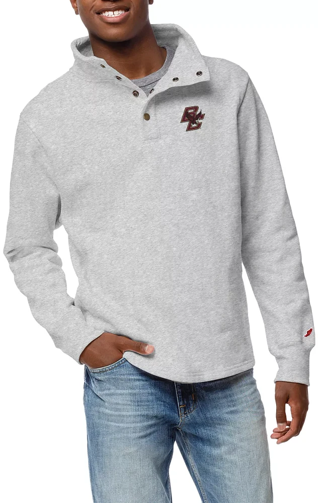 League-Legacy Men's Boston College Eagles Ash Snap Up Jacket