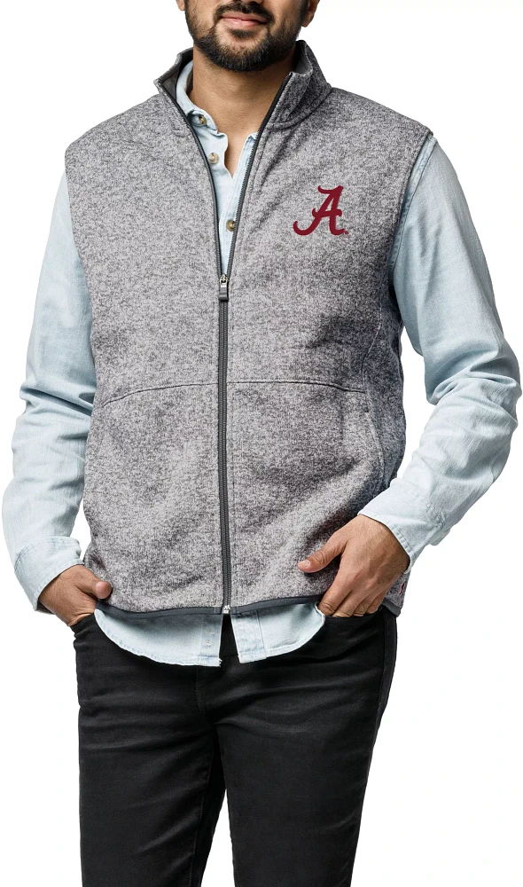 League-Legacy Men's Alabama Crimson Tide Grey Saranac Vest