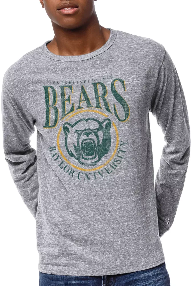 League-Legacy Men's Baylor Bears Grey Victory Falls Long Sleeve T-Shirt