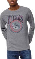 League-Legacy Men's Gonzaga Bulldogs Grey Victory Falls Long Sleeve T-Shirt