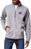 League-Legacy Men's Kansas State Wildcats Grey Saranac Quarter-Zip