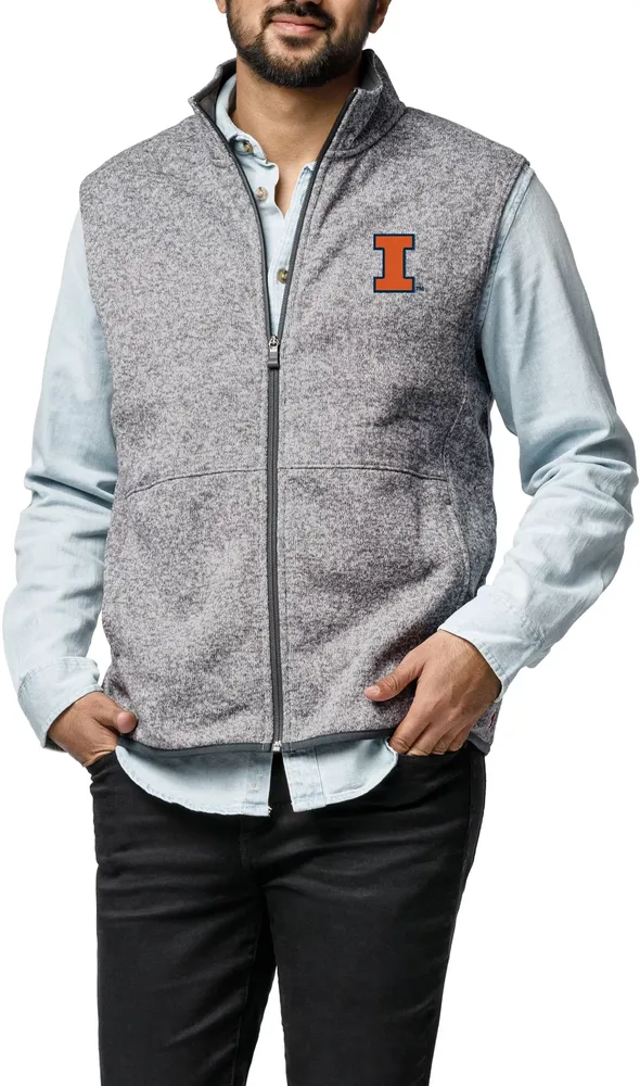 League-Legacy Men's Illinois Fighting Illini Grey Saranac Vest