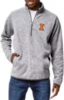 League-Legacy Men's Illinois Fighting Illini Grey Saranac Quarter-Zip