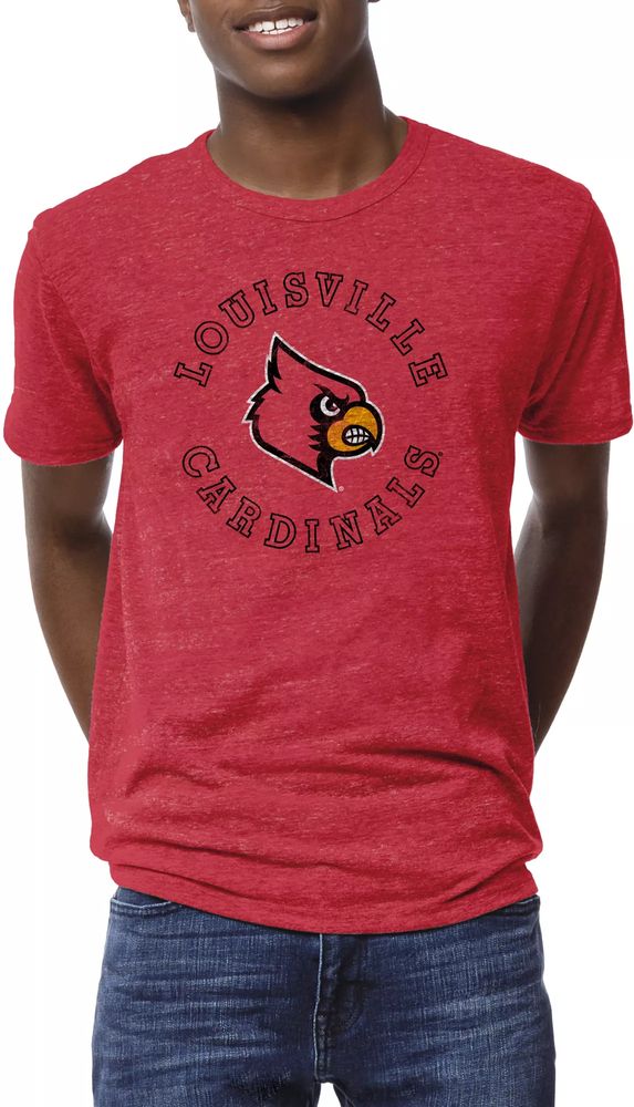 Men Champion Louisville Cardinals Short Sleeve Crew Neck T Shirt Size Small  Red