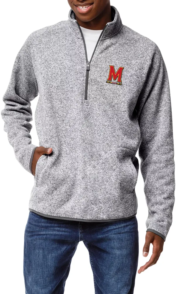 League-Legacy Men's Maryland Terrapins Grey Saranac Quarter-Zip