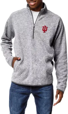 League-Legacy Men's Indiana Hoosiers Grey Saranac Quarter-Zip