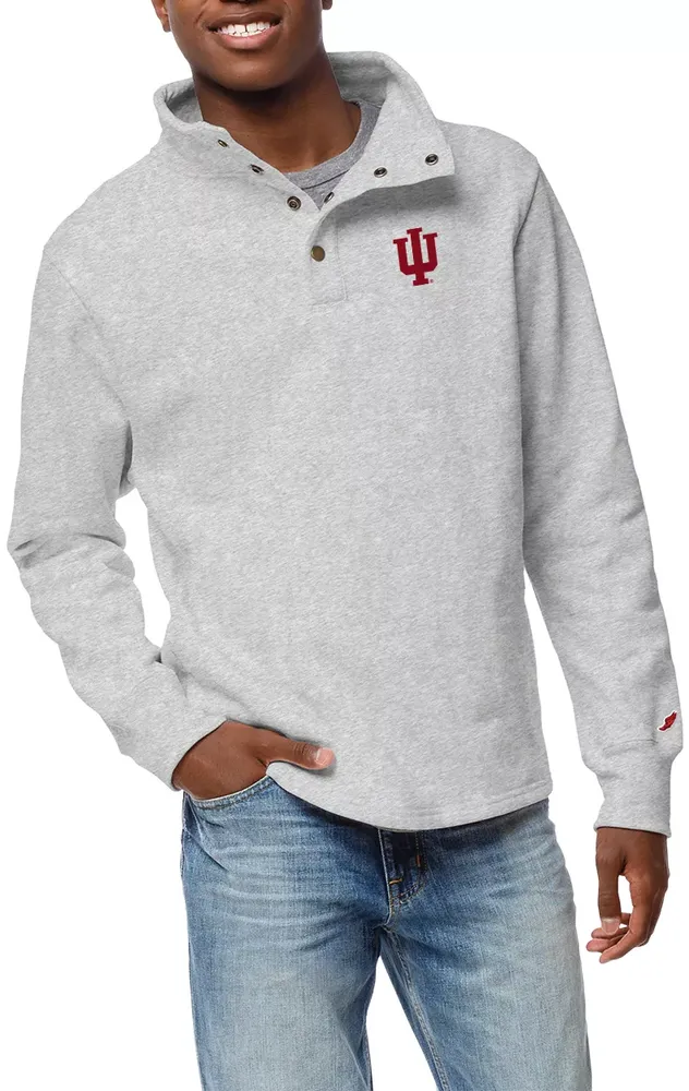 League-Legacy Men's Indiana Hoosiers Ash Snap Up Jacket