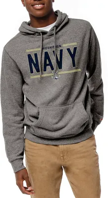 League-Legacy Men's Navy Midshipmen Grey Heritage Hoodie