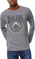 League-Legacy Men's Purdue Boilermakers Grey Victory Falls Long Sleeve T-Shirt