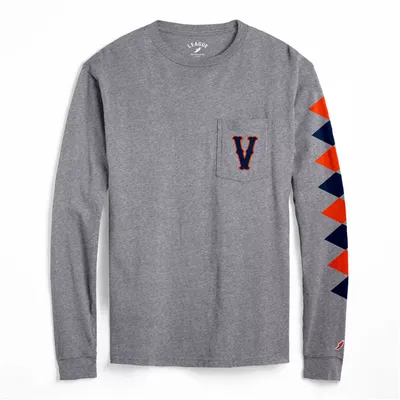 League-Legacy Men's Virginia Cavaliers Grey Vintage Long Sleeve T-Shirt