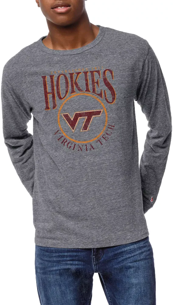 League-Legacy Men's Virginia Tech Hokies Grey Victory Falls Long Sleeve T-Shirt