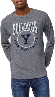 League-Legacy Men's Yale Bulldogs Gray Victory Falls Long Sleeve T-Shirt