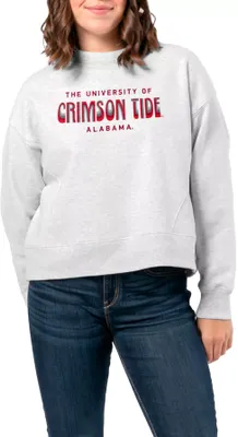 League-Legacy Women's Alabama Crimson Tide Ash Boxy Crew Neck Sweatshirt