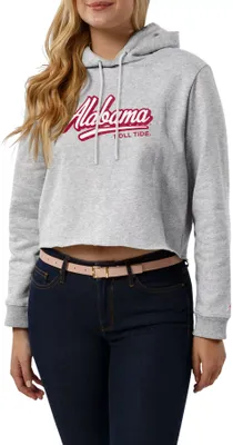 League-Legacy Women's Alabama Crimson Tide Ash Cropped Hoodie